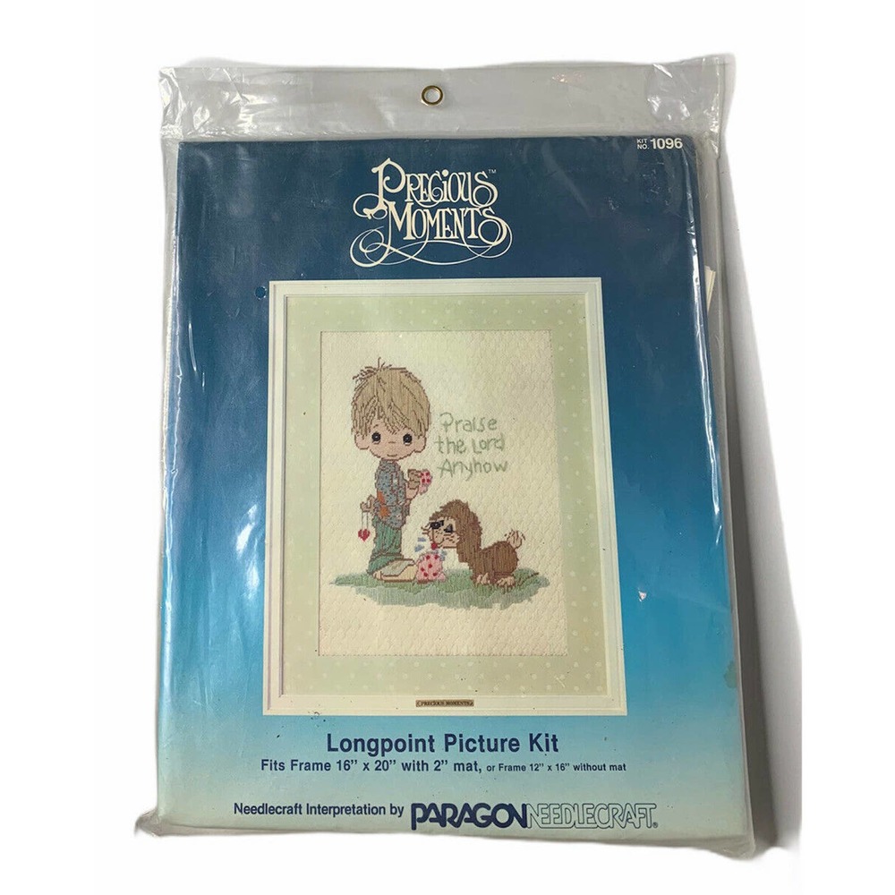 Vintage Paragon Precious Moments Longpoint Kit 1980s Praise the Lord Anyhow 1096